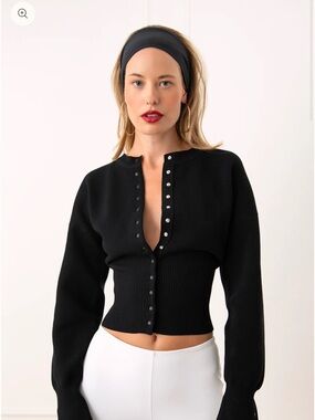 orseund iris black cardigan